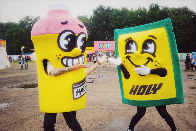<p>Unsere Maskottchen auf dem Lollapalooza 2025</p>